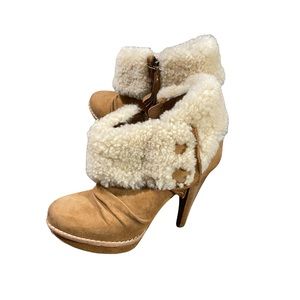 UGG | Georgette Suede Sheepskin Ankle Bootie